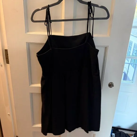 Old Navy Fit & Flare Tie-Strap Mini Dress in Black - Picture 3 of 3